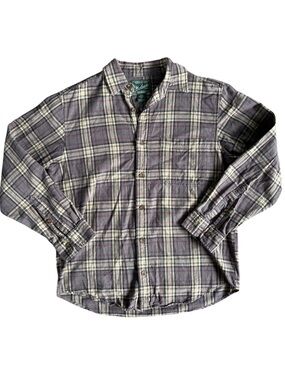 Woolrich Men’s Plaid Button Down Flannel Shirt Medium 100% Cotton